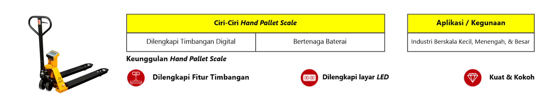 Hand pallet scale